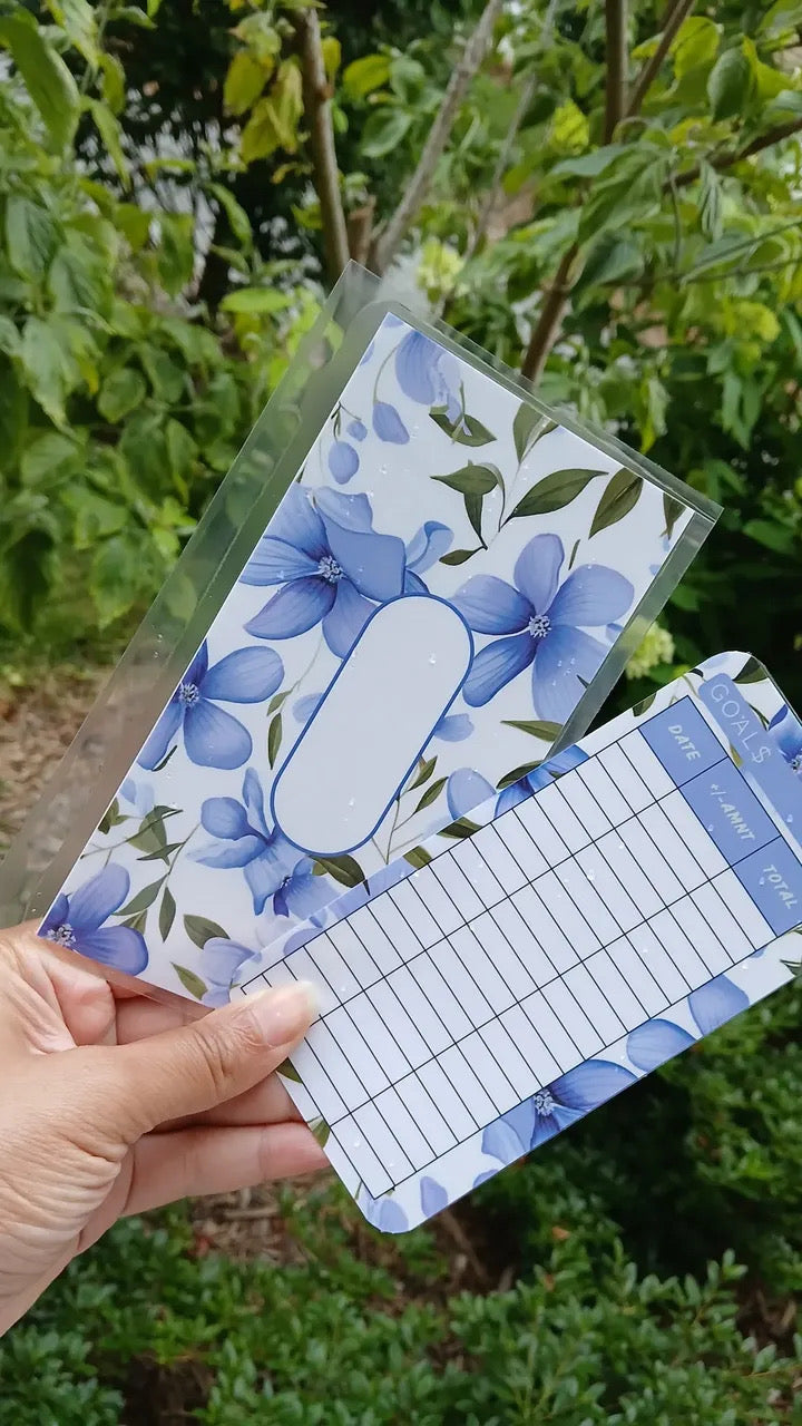 Floral collection A6 cash envelope and budget tracker bundle set of 4