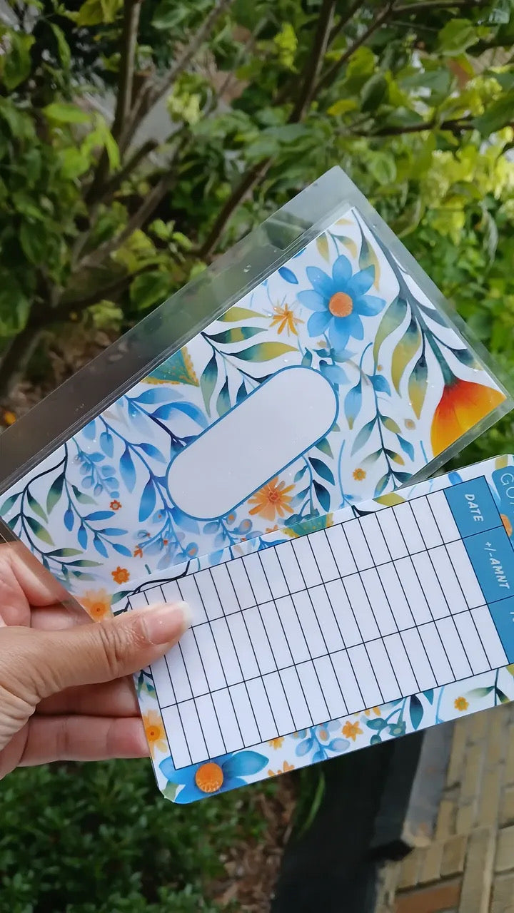 Floral collection A6 cash envelope and budget tracker bundle set of 4