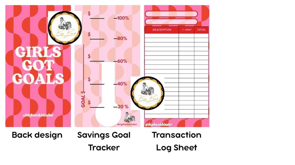 Goal Tracker and Savings Tracker Bundle cash