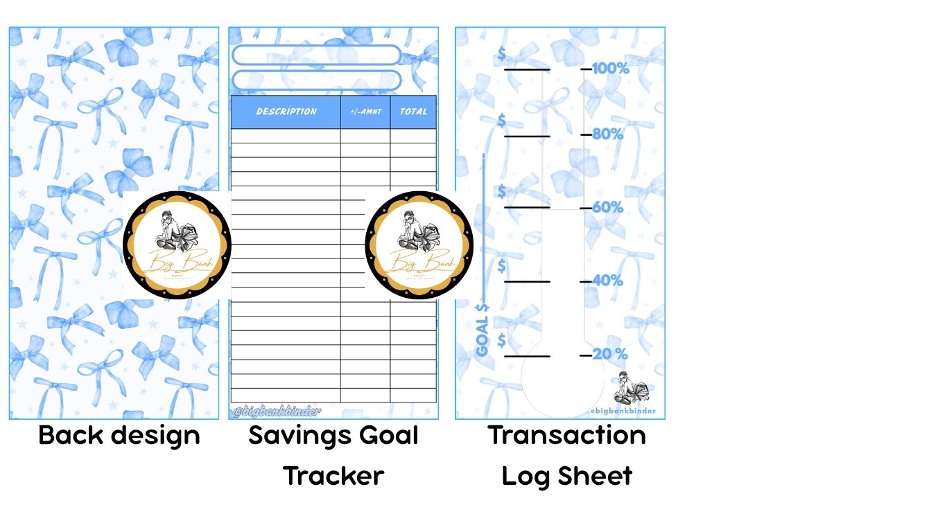 Goal Tracker and Savings Tracker Bundle cash