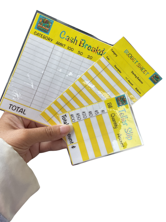 Cash Breakdown Teller Slip and Budget Sheet