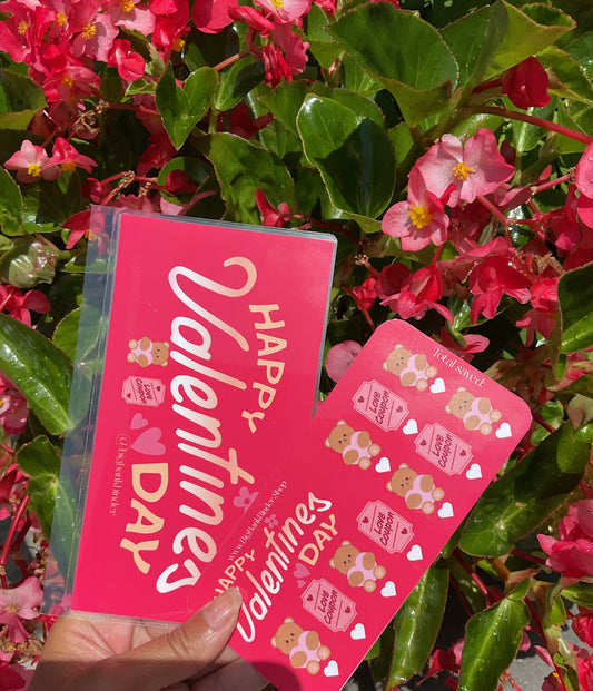 Happy Valentines Day cash envelope & savings tracker