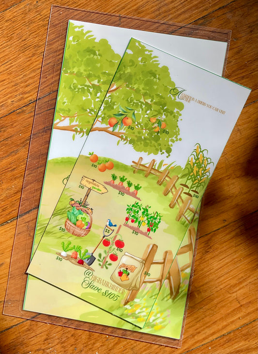 $105 a garden is a friend you can visit anytime savings challenge